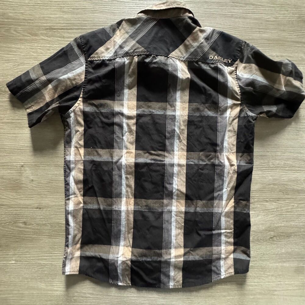 Oakley Short Sleeve Shirt - Black/Tan - Mens M - Picture 2 of 7